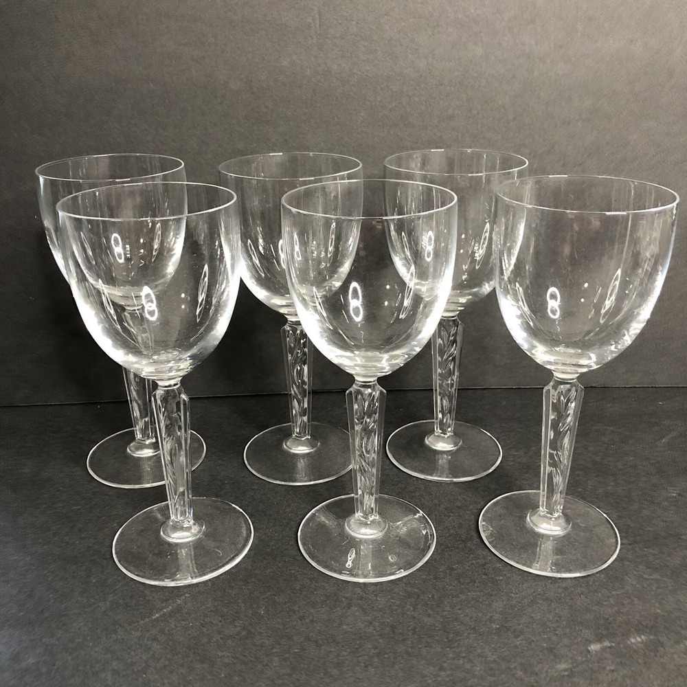 6 Cristal DArques Durand Sogaro Wine Glasses Goblets Elegant NO FROST